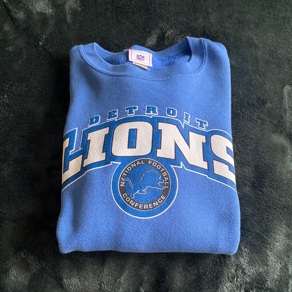 Detroit Lions crew neck sweatshirt (blue)